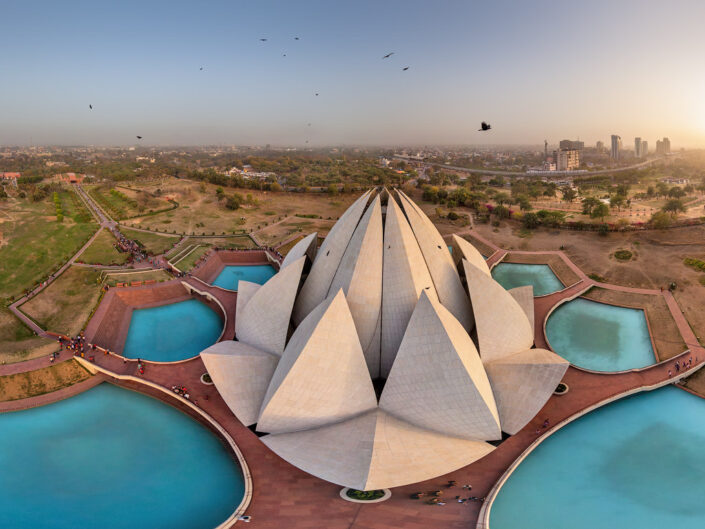 Aerial image showcasing PANAVISION FILMS' cutting-edge AI-enhanced drone photography and 360° VR experience.