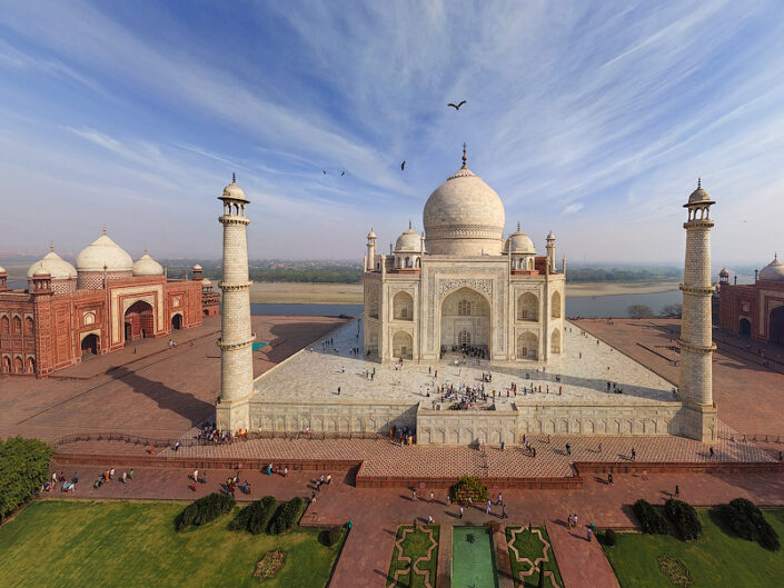 Stunning aerial shot with AI-enhanced drone photography, featuring AR and 360° VR technology from PANAVISION FILMS.