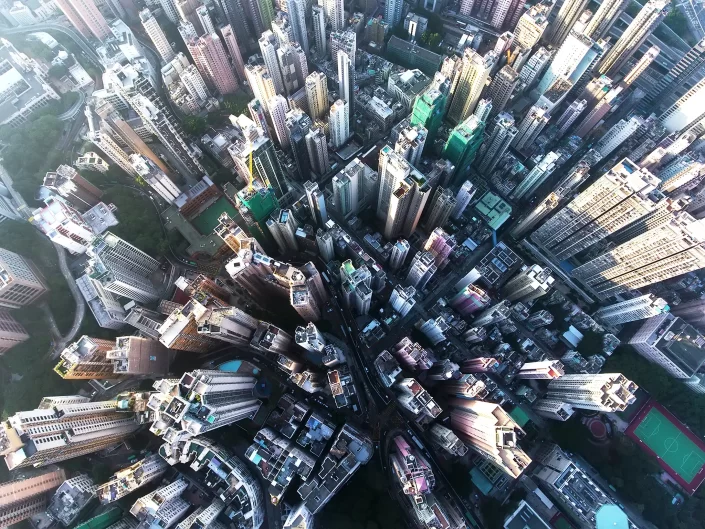 AI-driven photography with drone shots and 360° VR & AR by PANAVISION FILMS.