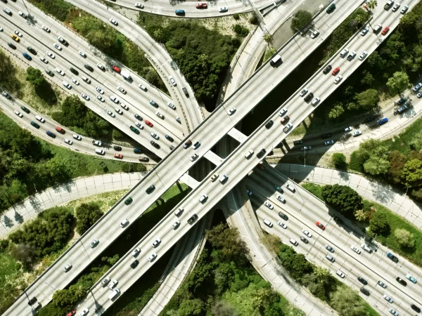 A stunning aerial view captured by PANAVISION FILMS, showcasing drone footage enhanced with AI, 360° VR, and AR technology.